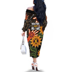 Australia Indigenous Family Matching Off The Shoulder Long Sleeve Dress and Hawaiian Shirt You Are Not Alone