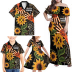 Australia Indigenous Family Matching Off Shoulder Maxi Dress and Hawaiian Shirt You Are Not Alone
