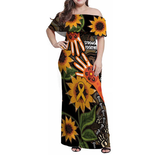 Australia Indigenous Family Matching Off Shoulder Maxi Dress and Hawaiian Shirt You Are Not Alone