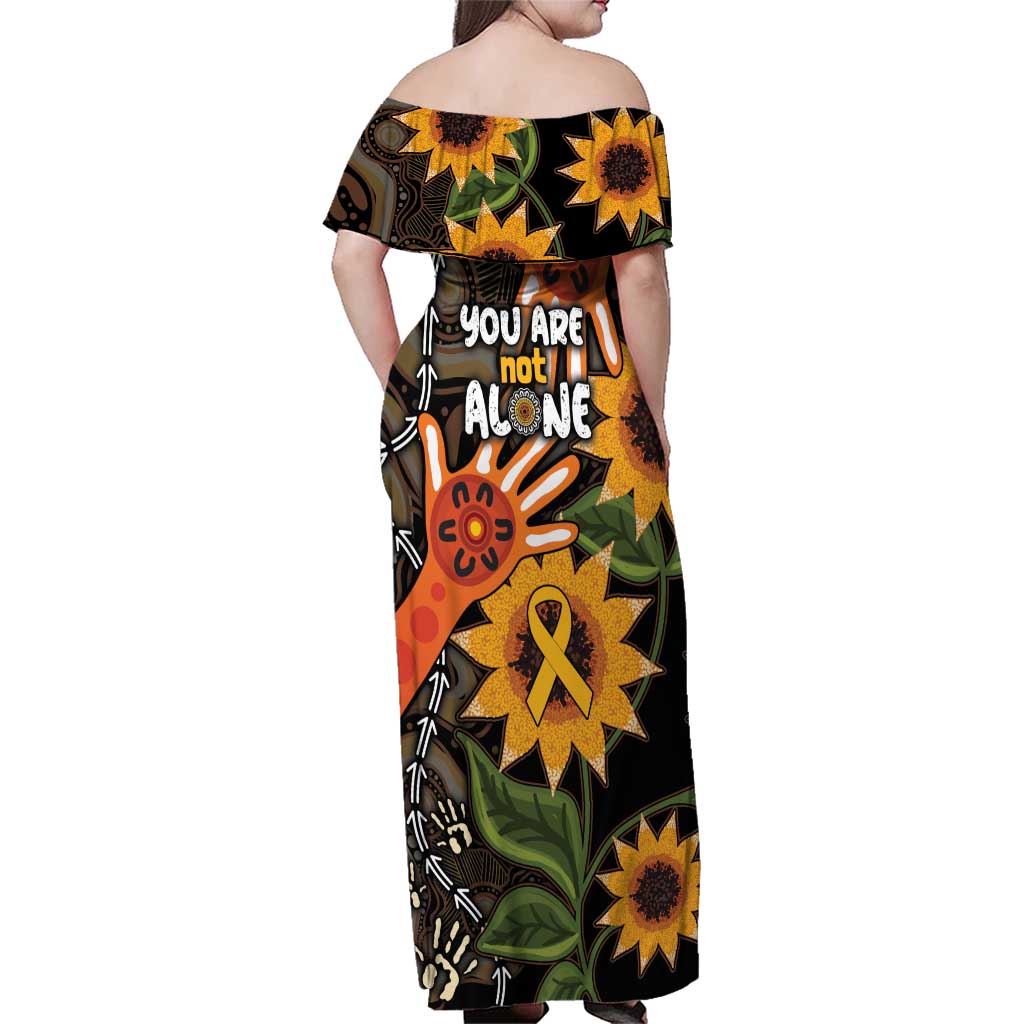Australia Indigenous Family Matching Off Shoulder Maxi Dress and Hawaiian Shirt You Are Not Alone