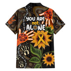 Australia Indigenous Family Matching Off Shoulder Short Dress and Hawaiian Shirt You Are Not Alone