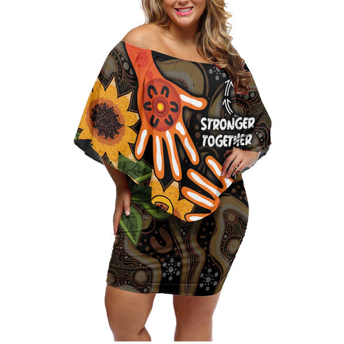 Australia Indigenous Family Matching Off Shoulder Short Dress and Hawaiian Shirt You Are Not Alone