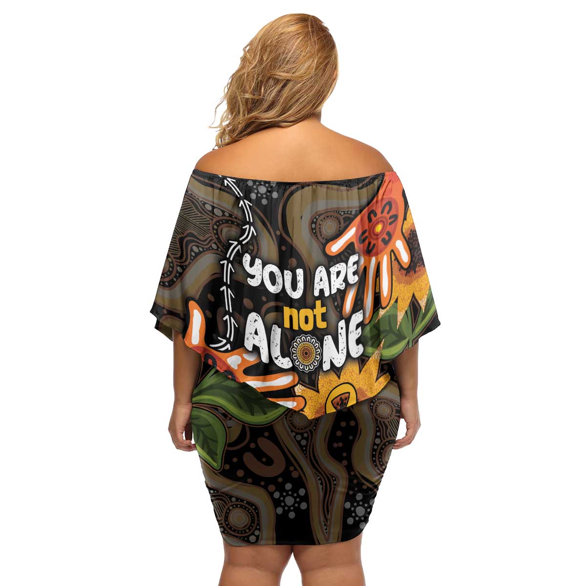 Australia Indigenous Family Matching Off Shoulder Short Dress and Hawaiian Shirt You Are Not Alone