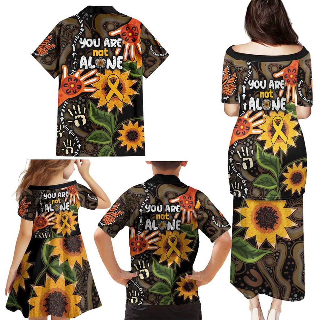 Australia Indigenous Family Matching Puletasi and Hawaiian Shirt You Are Not Alone