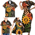 Australia Indigenous Family Matching Short Sleeve Bodycon Dress and Hawaiian Shirt You Are Not Alone