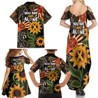 Australia Indigenous Family Matching Summer Maxi Dress and Hawaiian Shirt You Are Not Alone