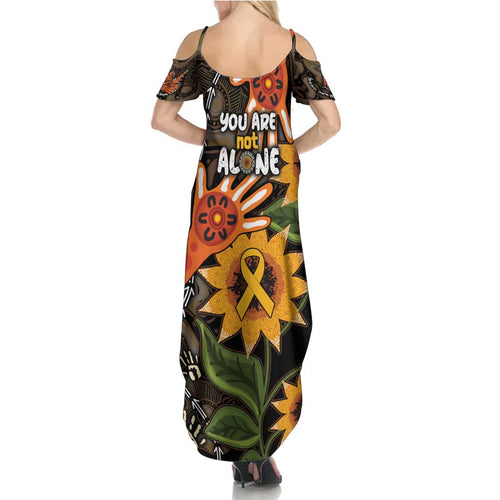 Australia Indigenous Family Matching Summer Maxi Dress and Hawaiian Shirt You Are Not Alone