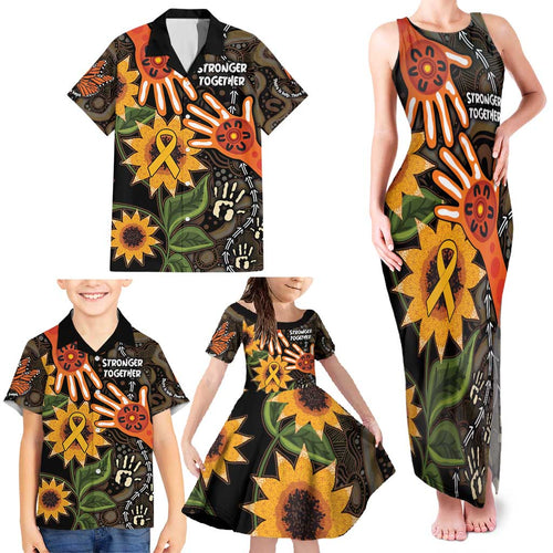 Australia Indigenous Family Matching Tank Maxi Dress and Hawaiian Shirt You Are Not Alone