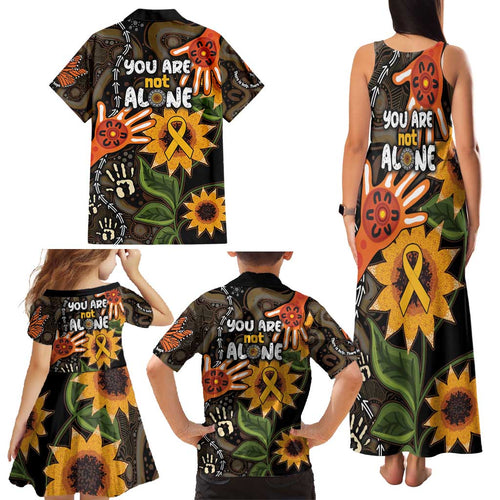 Australia Indigenous Family Matching Tank Maxi Dress and Hawaiian Shirt You Are Not Alone
