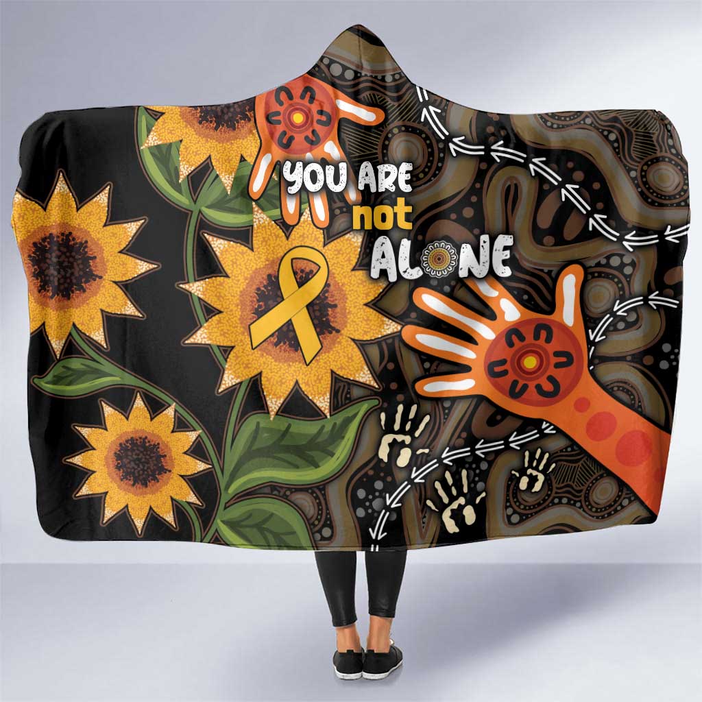 Australia Indigenous Hooded Blanket You Are Not Alone