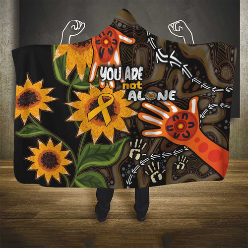 Australia Indigenous Hooded Blanket You Are Not Alone