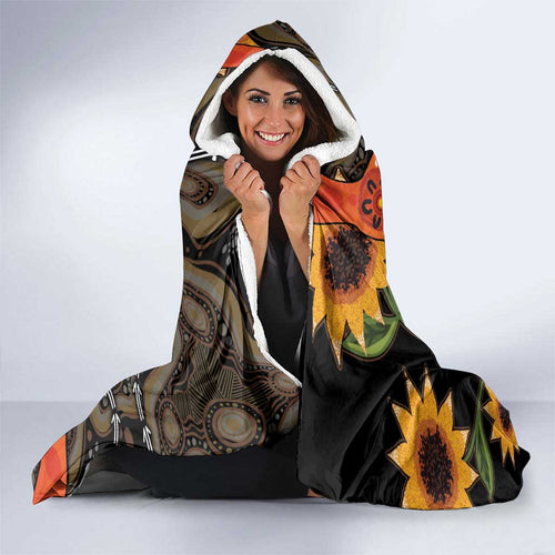 Australia Indigenous Hooded Blanket You Are Not Alone