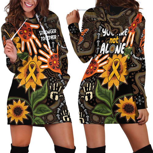 Australia Indigenous Hoodie Dress You Are Not Alone