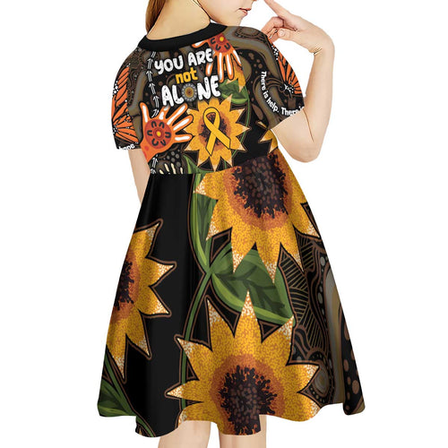Australia Indigenous Kid Short Sleeve Dress You Are Not Alone