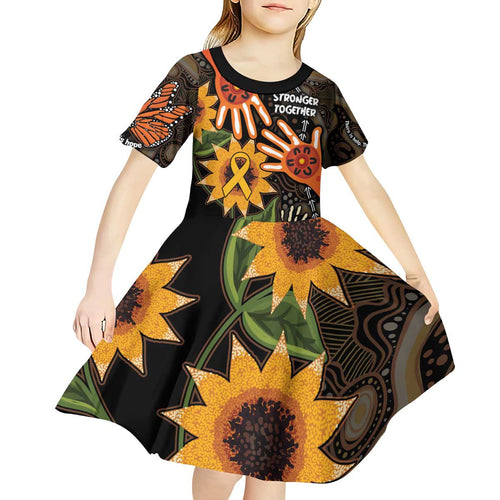 Australia Indigenous Kid Short Sleeve Dress You Are Not Alone