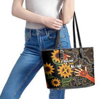 Australia Indigenous Leather Tote Bag You Are Not Alone