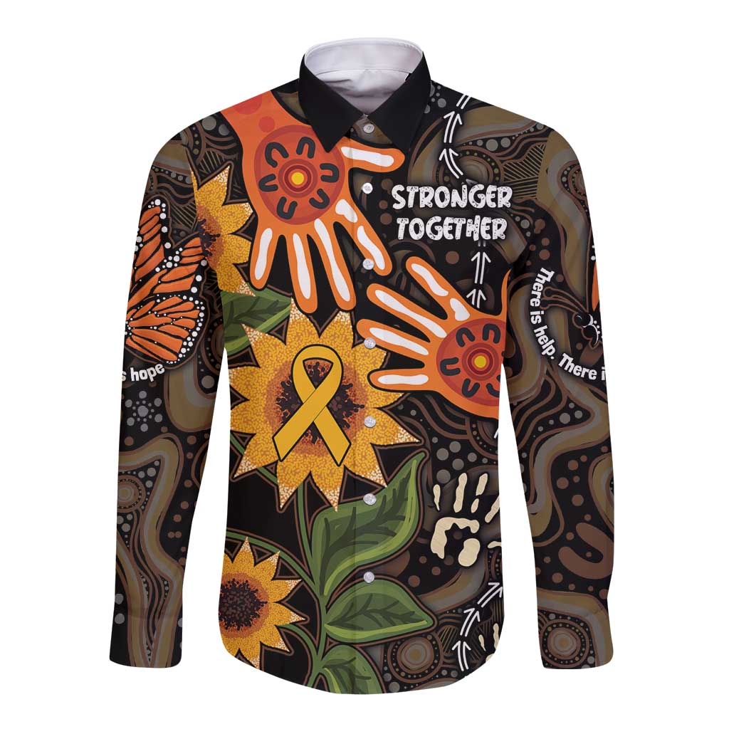 Australia Indigenous Long Sleeve Button Shirt You Are Not Alone