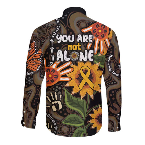Australia Indigenous Long Sleeve Button Shirt You Are Not Alone