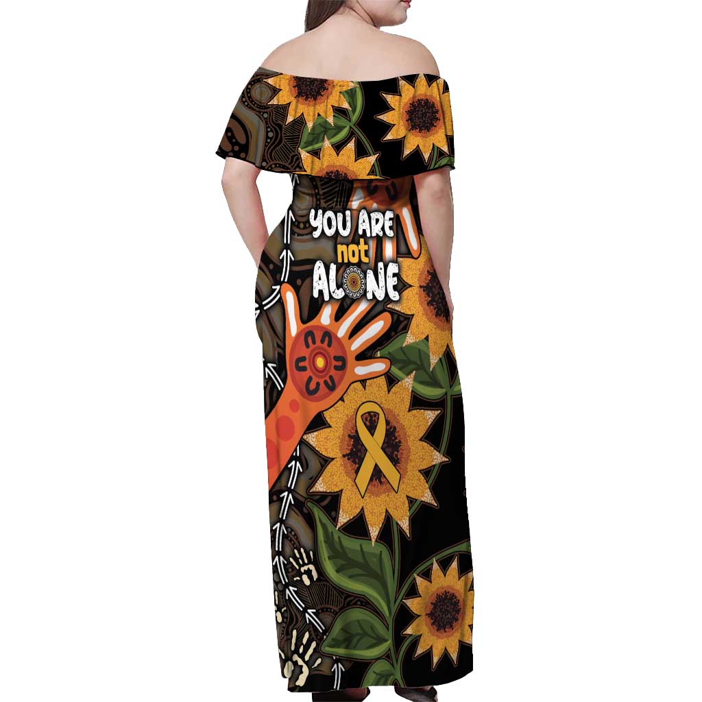 Australia Indigenous Off Shoulder Maxi Dress You Are Not Alone
