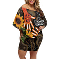 Australia Indigenous Off Shoulder Short Dress You Are Not Alone