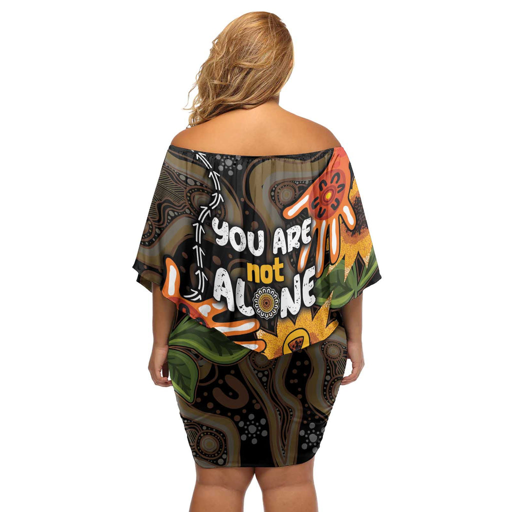 Australia Indigenous Off Shoulder Short Dress You Are Not Alone