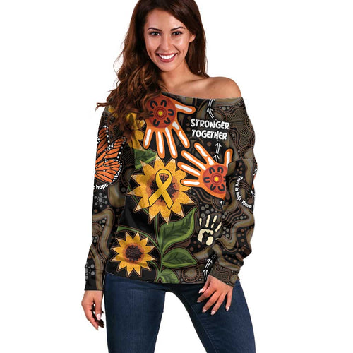 Australia Indigenous Off Shoulder Sweater You Are Not Alone