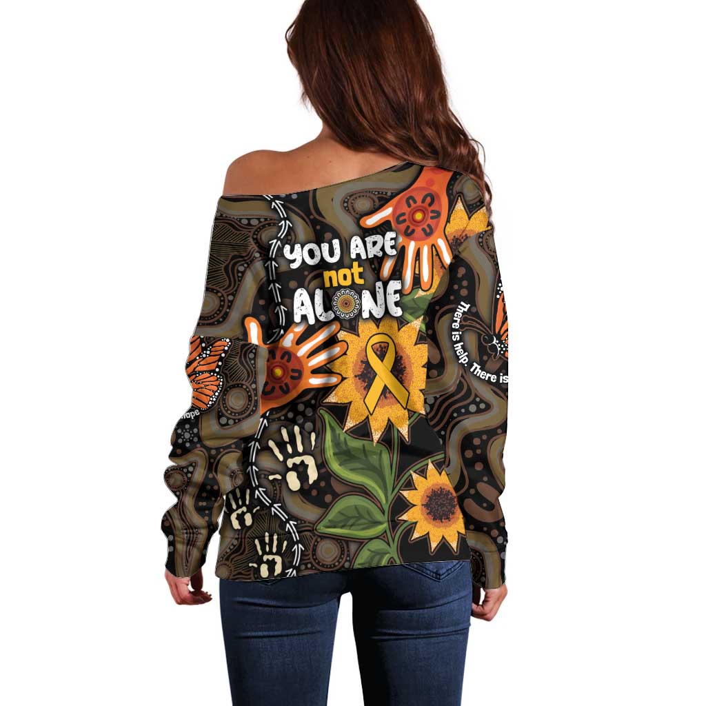 Australia Indigenous Off Shoulder Sweater You Are Not Alone
