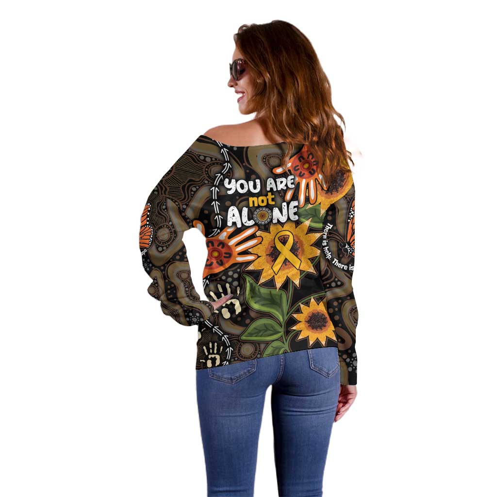 Australia Indigenous Off Shoulder Sweater You Are Not Alone