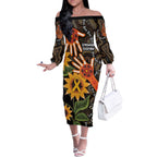 Australia Indigenous Off The Shoulder Long Sleeve Dress You Are Not Alone