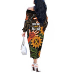 Australia Indigenous Off The Shoulder Long Sleeve Dress You Are Not Alone