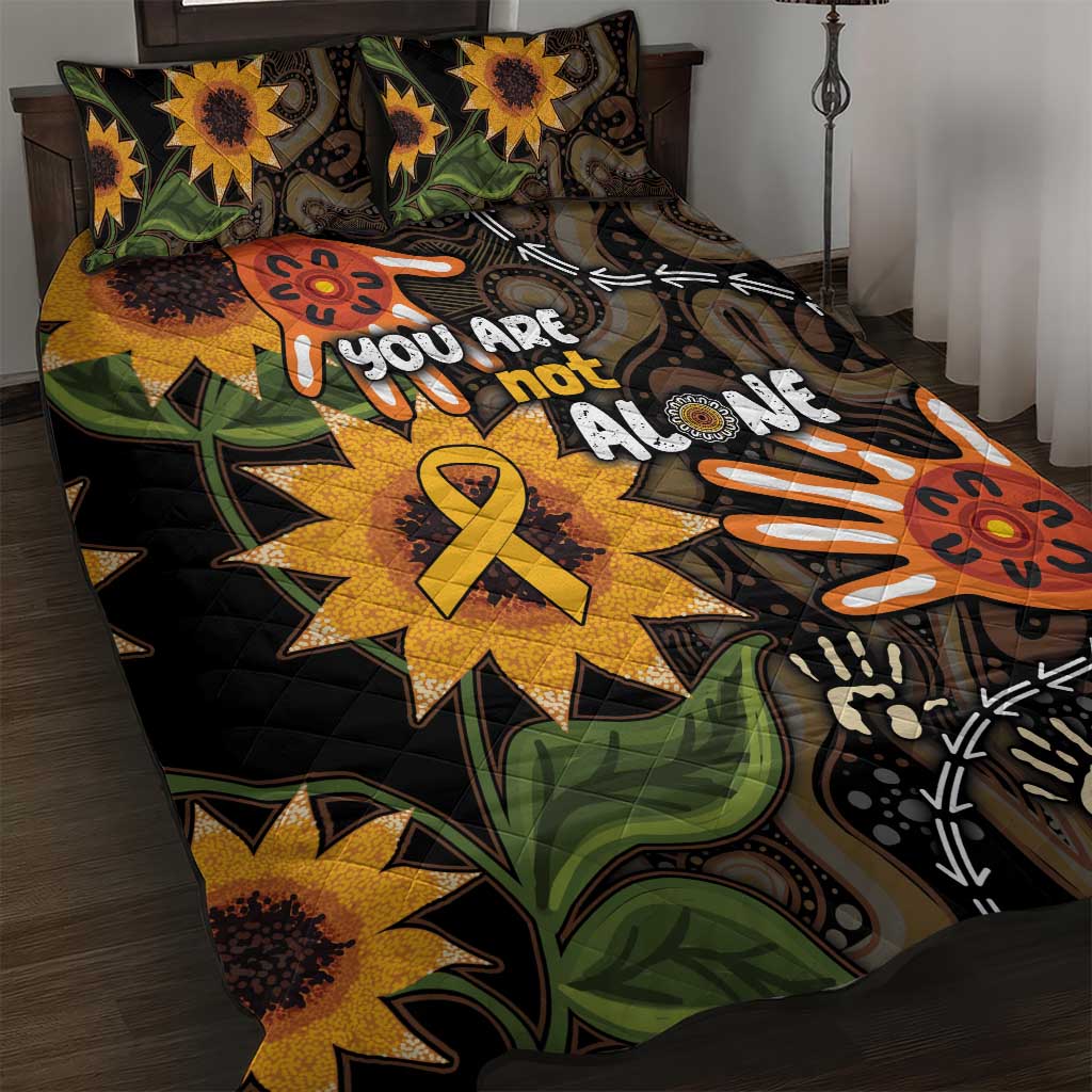 Australia Indigenous Quilt Bed Set You Are Not Alone
