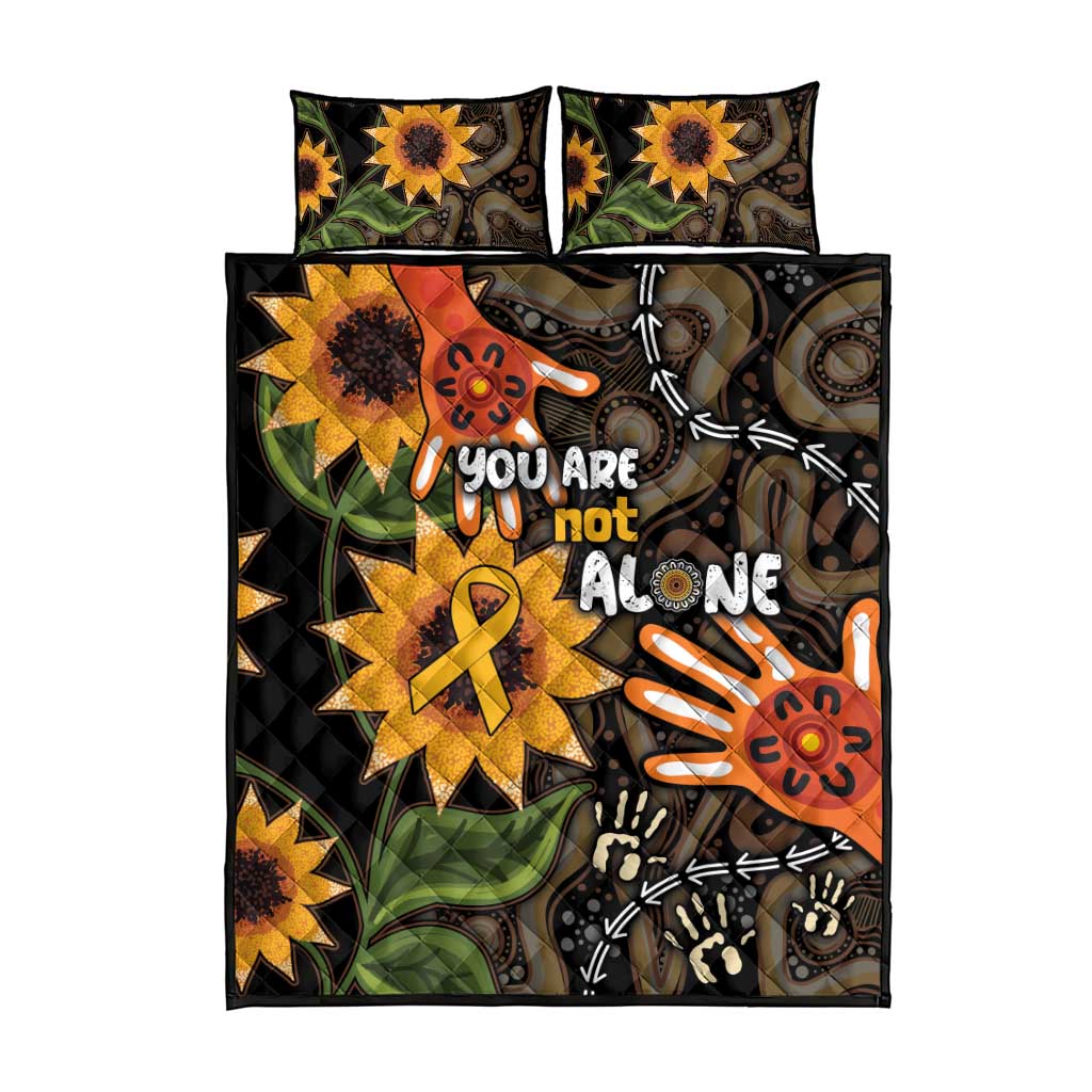 Australia Indigenous Quilt Bed Set You Are Not Alone