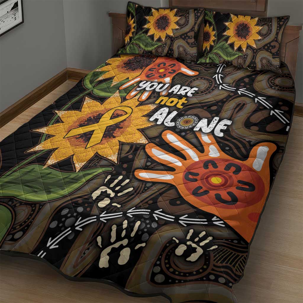 Australia Indigenous Quilt Bed Set You Are Not Alone