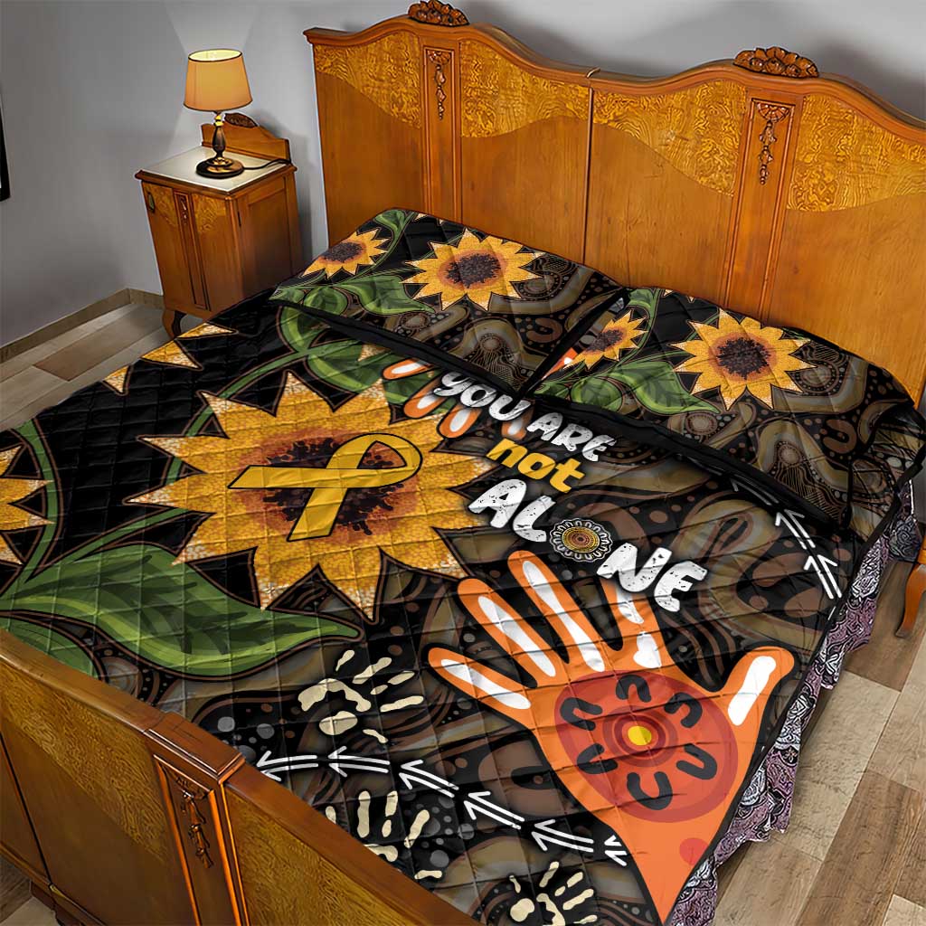 Australia Indigenous Quilt Bed Set You Are Not Alone