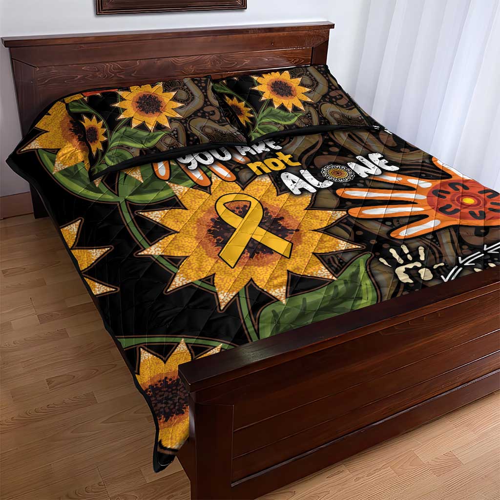 Australia Indigenous Quilt Bed Set You Are Not Alone