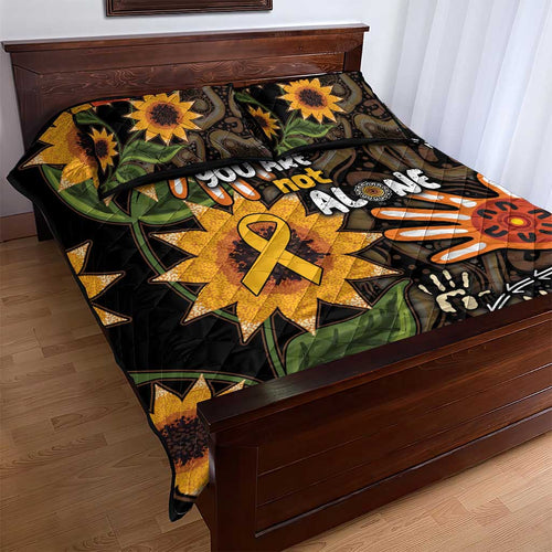 Australia Indigenous Quilt Bed Set You Are Not Alone