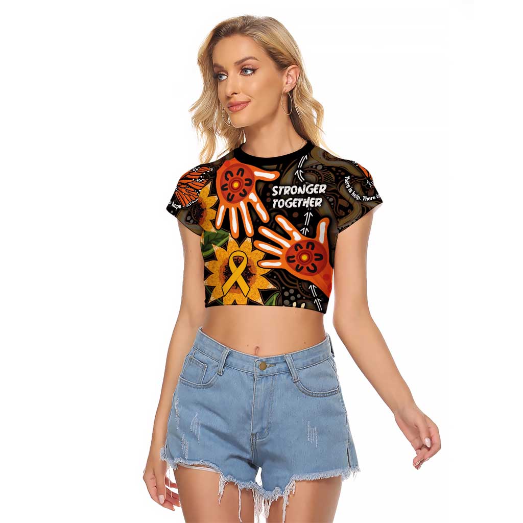Australia Indigenous Raglan Cropped T Shirt You Are Not Alone