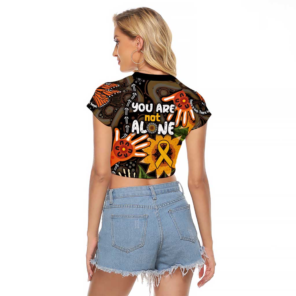 Australia Indigenous Raglan Cropped T Shirt You Are Not Alone