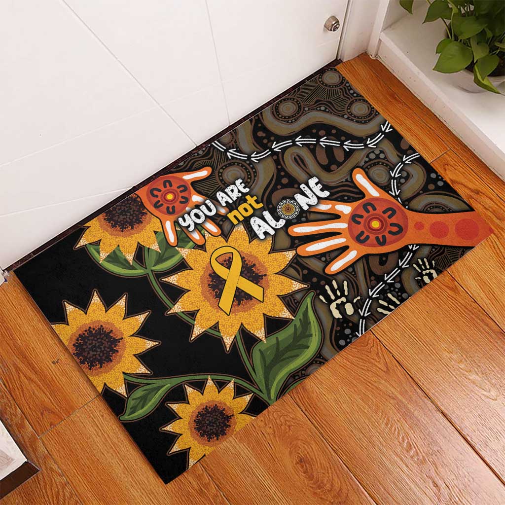 Australia Indigenous Rubber Doormat You Are Not Alone