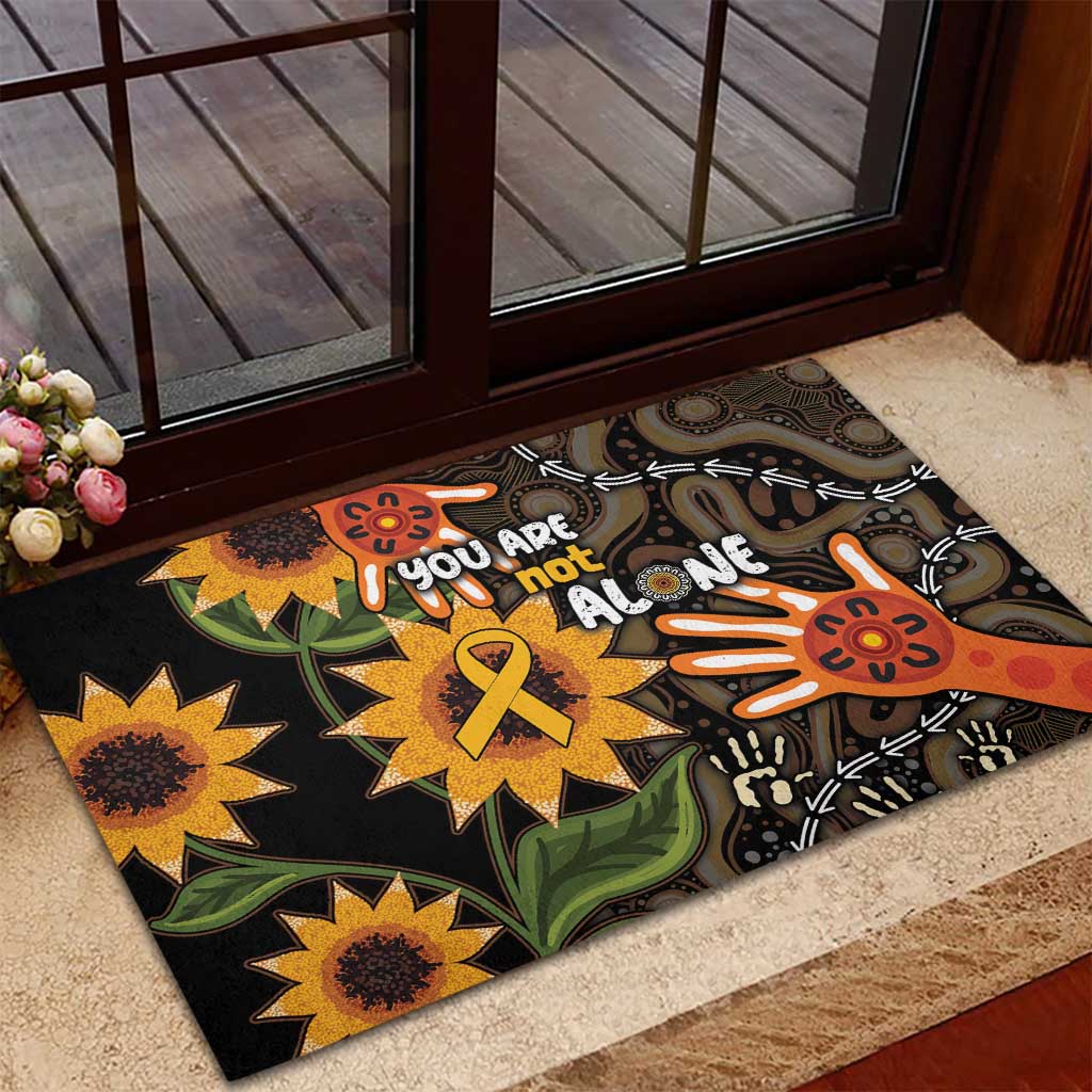 Australia Indigenous Rubber Doormat You Are Not Alone