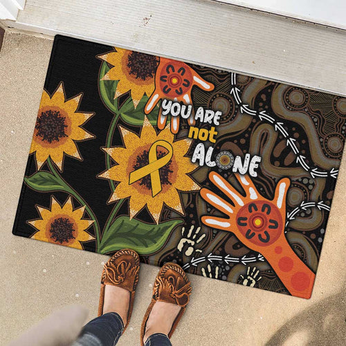 Australia Indigenous Rubber Doormat You Are Not Alone