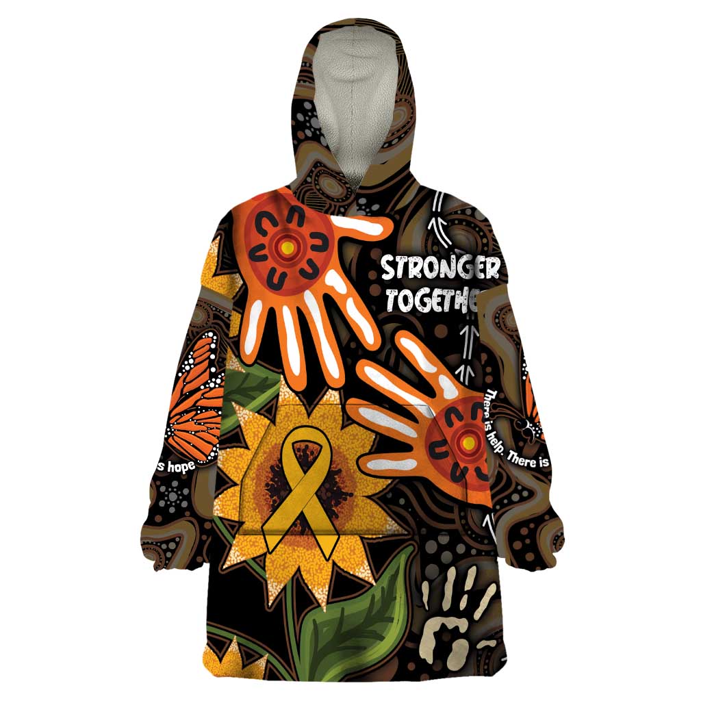 Australia Indigenous Wearable Blanket Hoodie You Are Not Alone