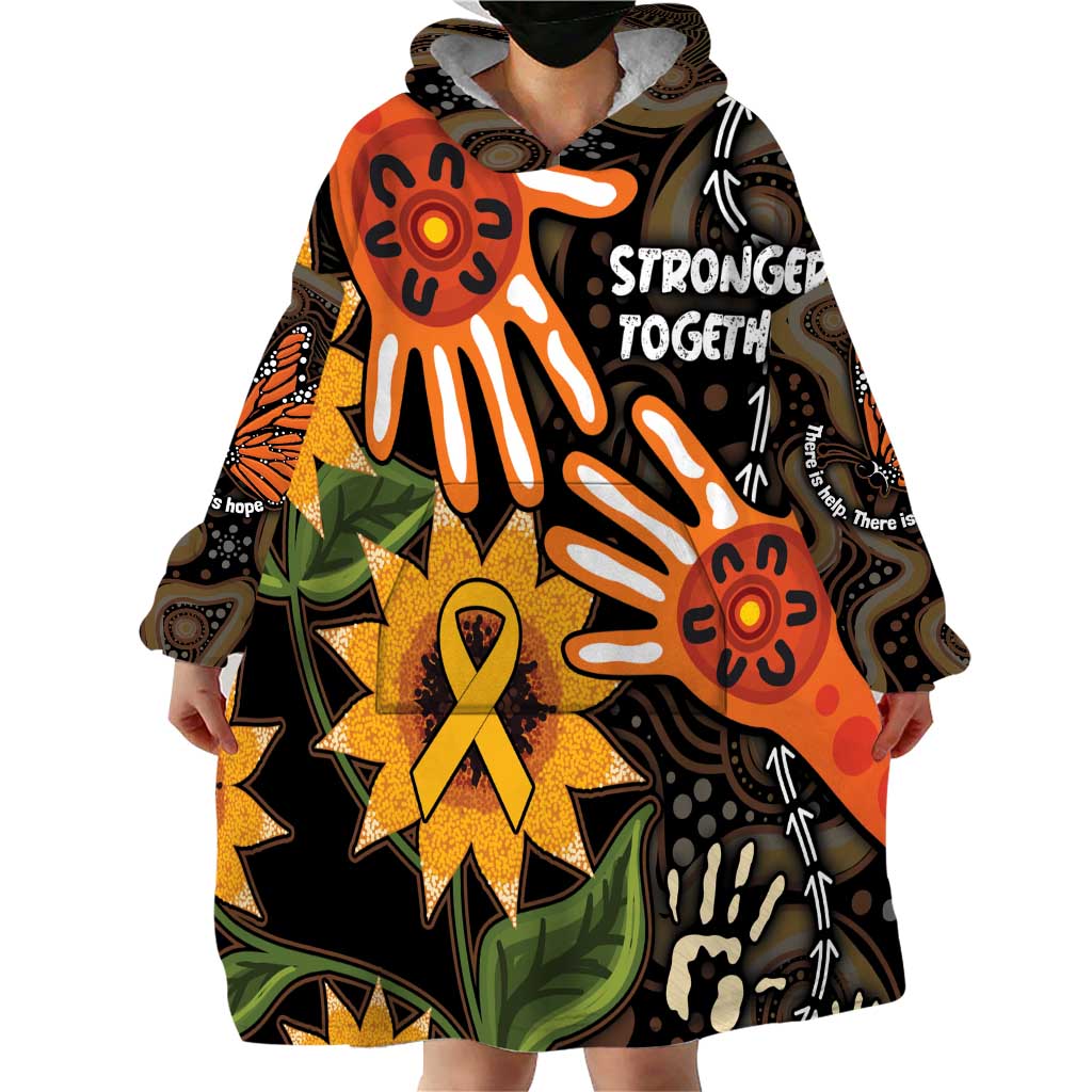 Australia Indigenous Wearable Blanket Hoodie You Are Not Alone