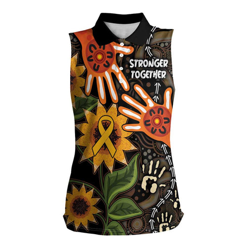 Australia Indigenous Women Sleeveless Polo Shirt You Are Not Alone