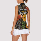 Australia Indigenous Women Sleeveless Polo Shirt You Are Not Alone