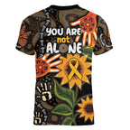 Australia Indigenous Women V-Neck T-Shirt You Are Not Alone