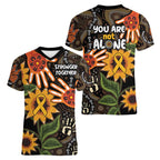 Australia Indigenous Women V-Neck T-Shirt You Are Not Alone