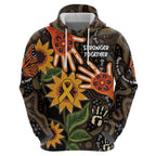 Australia Indigenous Zip Hoodie You Are Not Alone