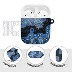 Prostate Cancer Awareness Aussie Indigenous AirPods Case Blue Ribbon Aboriginal Arts