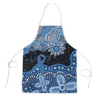 Prostate Cancer Awareness Aussie Indigenous Apron Blue Ribbon Aboriginal Arts